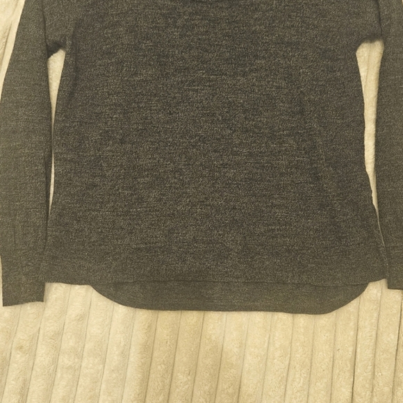 Madewell Charcoal Grey Merino Wool Blend Scoopneck Split Hem Sweater Wmn's Sz S - Picture 6 of 6